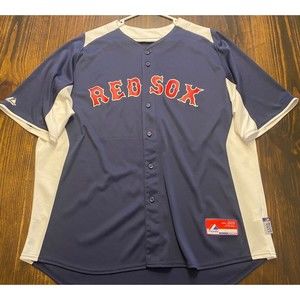Boston Red Sox Majestic Alternate Navy Cool Base Jersey No Name Men’s 2XL